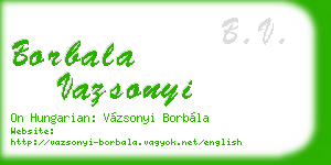 borbala vazsonyi business card