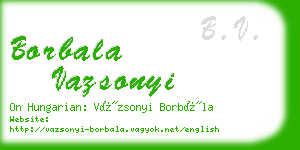 borbala vazsonyi business card
